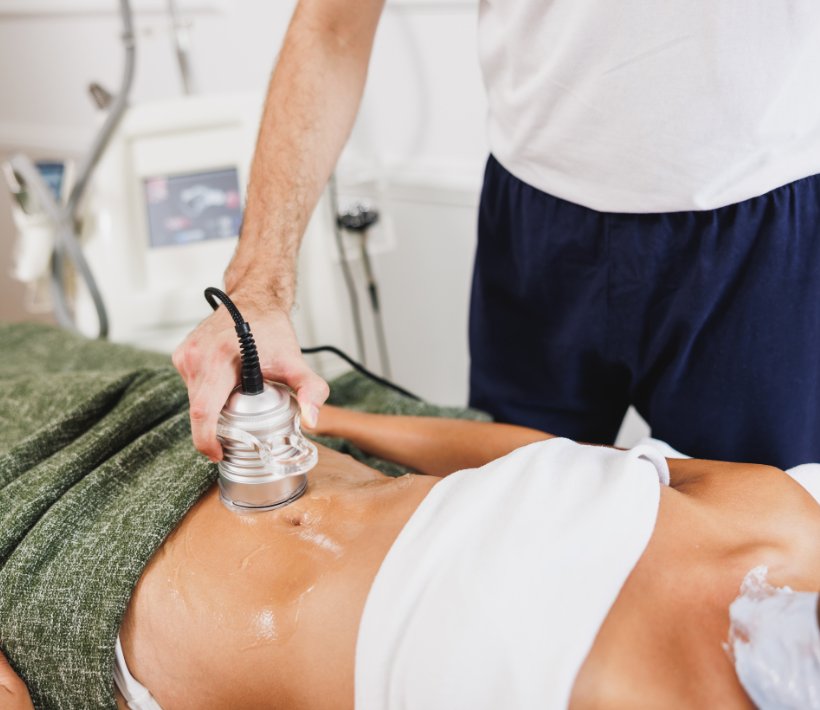 Ultrasound cavitation session